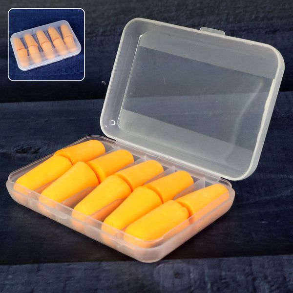 Foam Ear Plugs With Portable Storage Box (5 Pairs)